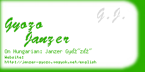 gyozo janzer business card